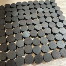 工厂直销优质牛皮可烫印中硬度台球杆多层皮头14MM黑色彩色