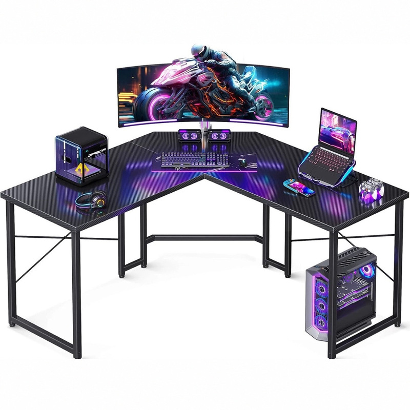 L-Shaped Gaming Desk Corner Desk Gaming Desk for Home Office, Computer Desk Multifunctional Desk