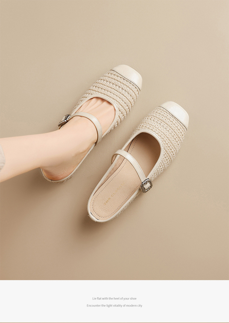 Sandal nữ hở mũi đính đá chuỗi mắt xích phong cách Pháp — MN33 màu vàng chi tiết 18