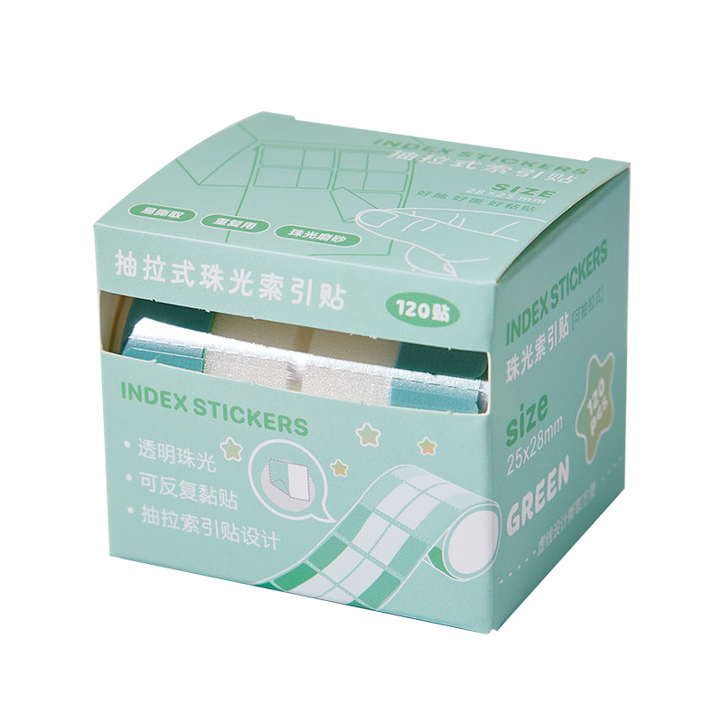 2025 nuevo índice de perla de alto valor facial ins viento simple tipo de extracción de los estudiantes con etiquetas pastillas