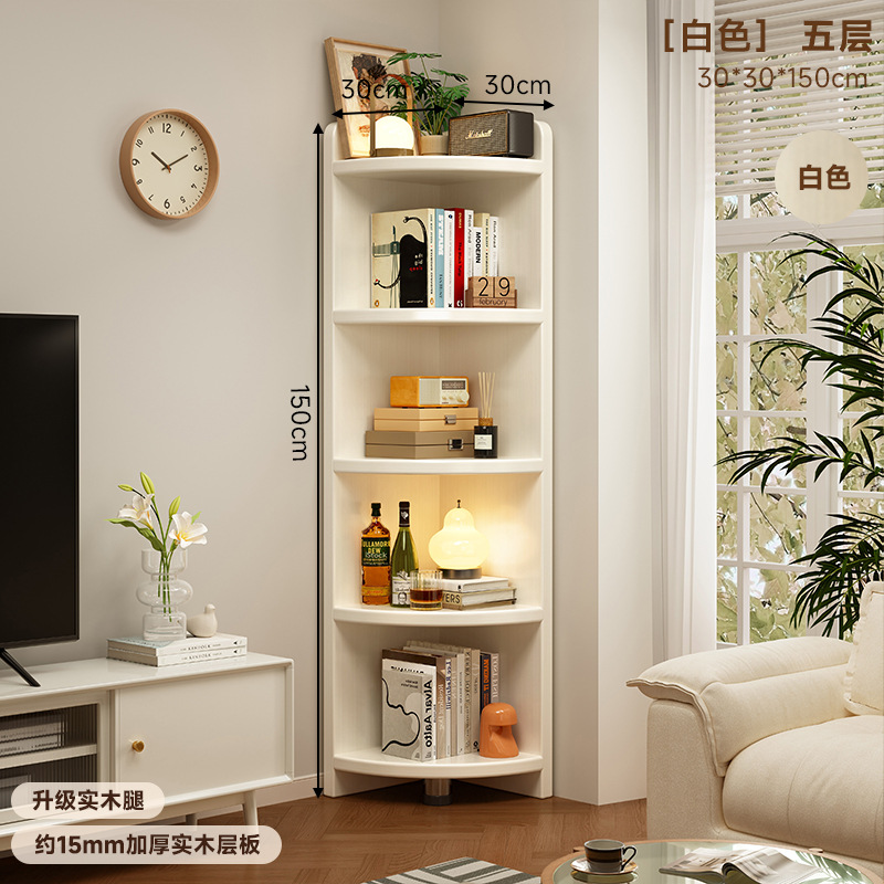 Estante de libros para niños de madera sólida estante de esquina estante de estante de piso bajo armario de almacenamiento armario de almacenamiento simple para estudiantes sin espacio librería