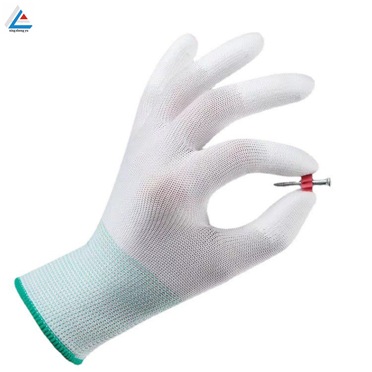 厂家直销尼龙涂指手套13针PU涂指/涂掌防滑耐磨工业级防护