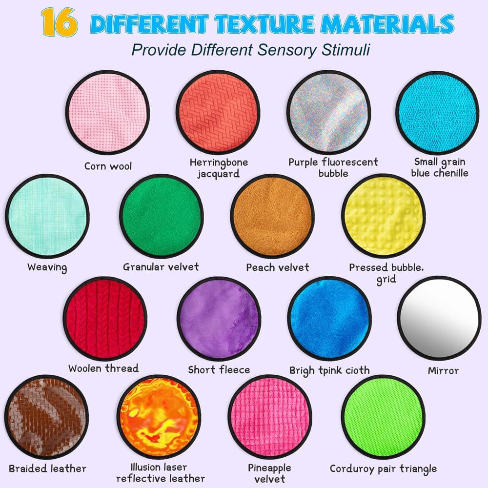 almohadilla sensorial redonda de feltro para bebés coordinación mano-ojo para la educación temprana almohadilla táctil para niños autistas almohadilla táctil