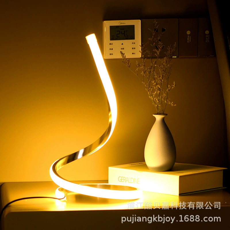 Настольная лампа-спираль LED 19×19×35 см, светло-роскошная ночная лампа, защита глаз