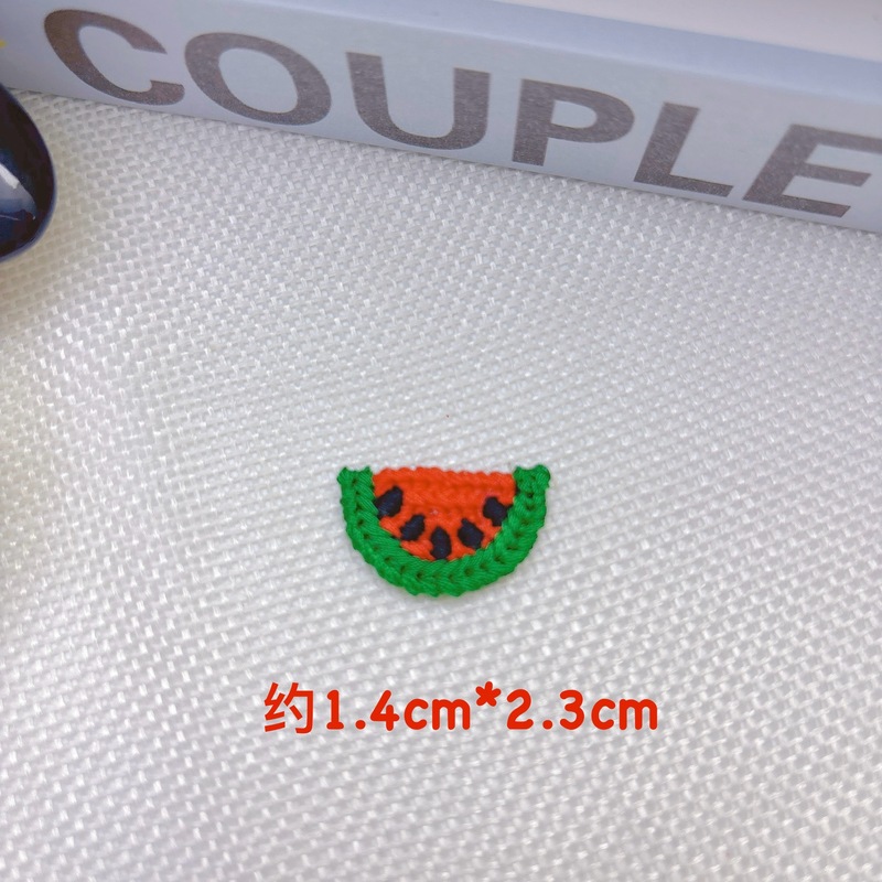 ニット刺繍果物布DIY子供髪飾りヘアピン服装靴靴下装飾アクセサリー果物シール|undefined