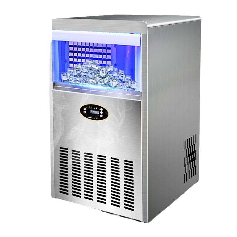 Máquina de fabricación de hielo comercial Xilexeng, equipo de tienda de té de leche de hielo cuadrado automático, conjunto completo de bar de escritorio, bar KTV grande