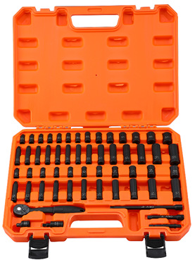 Juego de dados neumáticos 1/2” de 35 piezas, incluye vasos largos y cortos, kit profesional para herramientas neumáticas