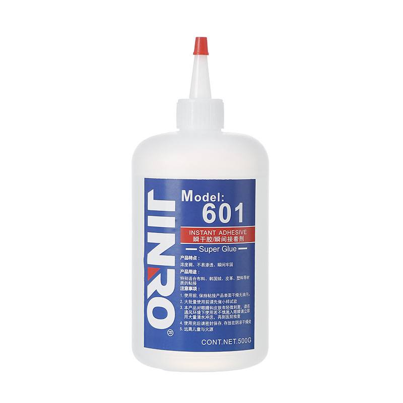 Jin Rong JINRO 601 glue plus thick instant glue 500g large bottle of quick-drying glue leather jewelry glue