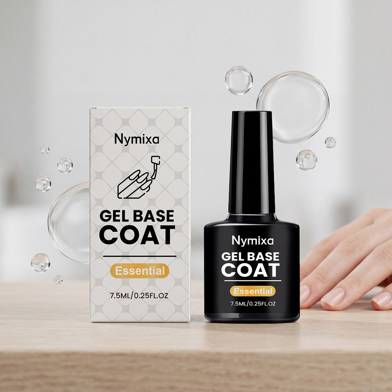 Nymixa Nail Gel Base Coat - Easy DIY Home Manicure, Compatible with Nail Lamps Nymixa Nail Gel Base Coat - Easy DIY Home Manicure, Compatible with Nail Lamps