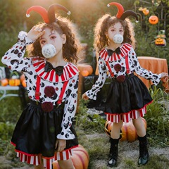 サーカスハロウィーン少女道化師装コスプレパーティーハリー舞台児童悪魔魔女プリンセススカート