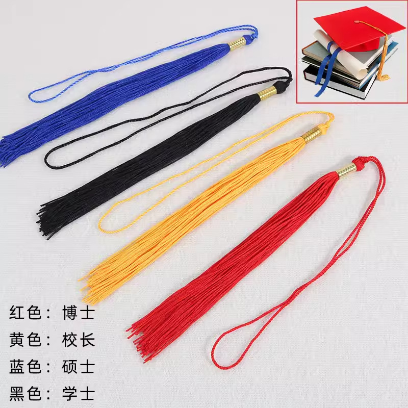 Factory Direct Sales 2024 Popular Doctor's Hat Tassel Graduation Rope Thanksgiving Handmade Graduation Hat Bachelor's Hat Tassel Tassel