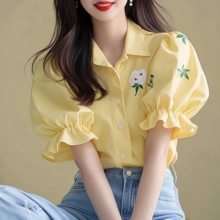 Yellow summer fashionable shirt