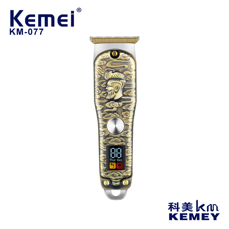 Kemei/kemei nuevo retro eléctrico Clipper peluquero tijeras pequeño profesional tallado metal cuerpo Clipper pelo Clipper