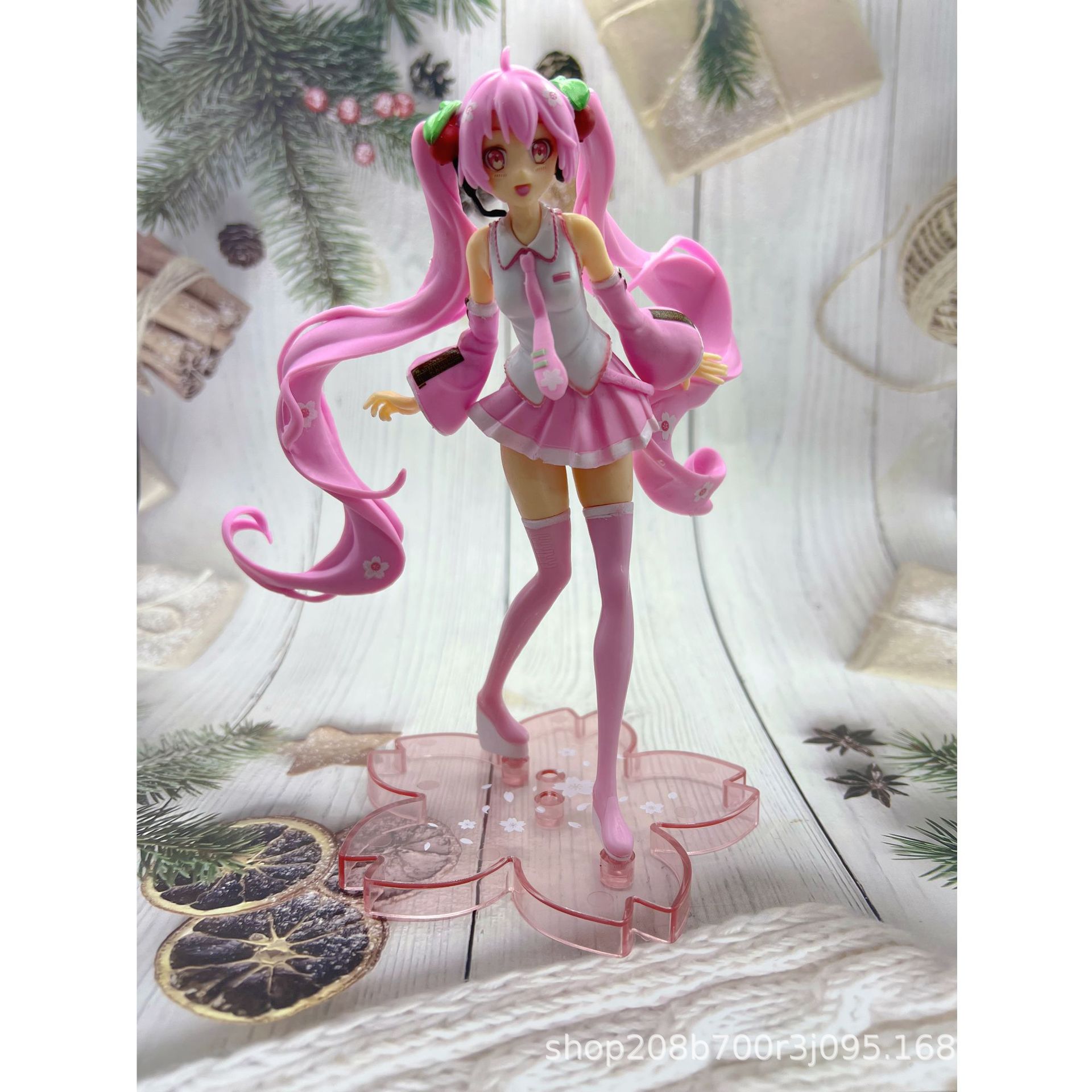 Figura de Hatsune Miku, Conejita de Pelo Largo, Chica Bonita Bidimensional, Decoración de Escritorio, Modelo Mini