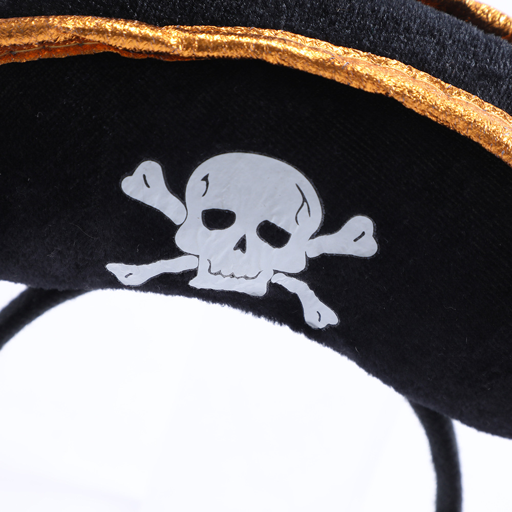 Halloween pirata del Caribe sombrero de cabeza bandero fantasma día de los piratas bandejas de cabello props espectáculo banderoles británicos