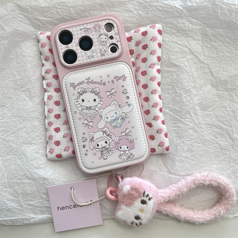 Large Window Sanrio Kt Cat Phone Case for Apple iPhone 15/14, Suitable for Apple 17/16 Pro Max, Anti-Drop