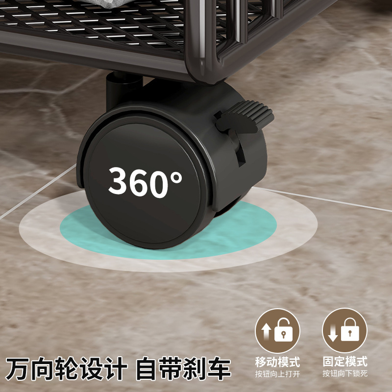 桌下书包置物架办公室落地书架工位可移动推车神器放书桌办公收纳|undefined