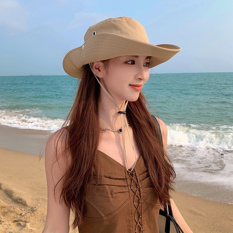 アウトドア帽子メンズ夏と秋の漁師の帽子カジュアルサンハット登山日焼け止め釣り帽子サンハット旅行アウトドア|undefined