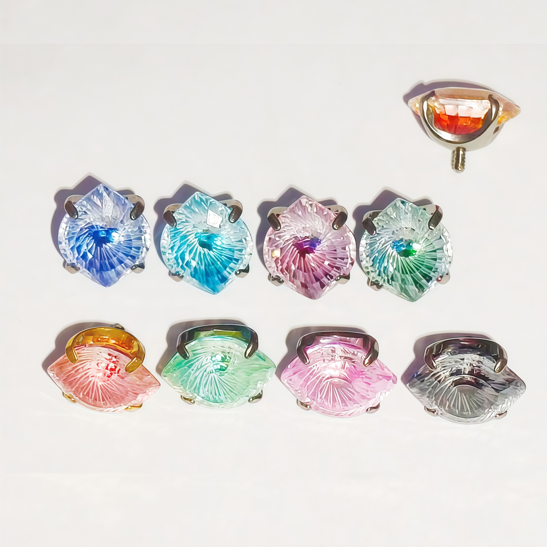 Labret stud lip piercing jewelry styling detail