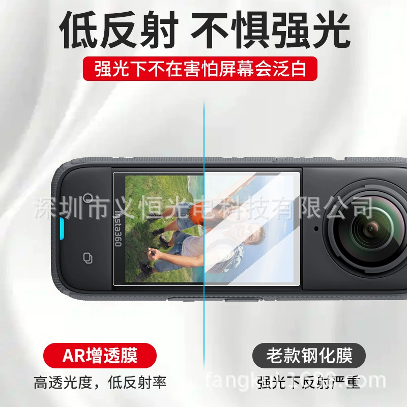 Защитная антибликовая пленка для Shadow Stone Insta360 X5 экшн-камеры (AR), комплект из 4 штук
