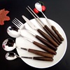 Creative Anti Wood Hands Stainless Steel Western Kids, Skin Skin Drink with Cup Mooncake Cake Cake Small Gift Tableware