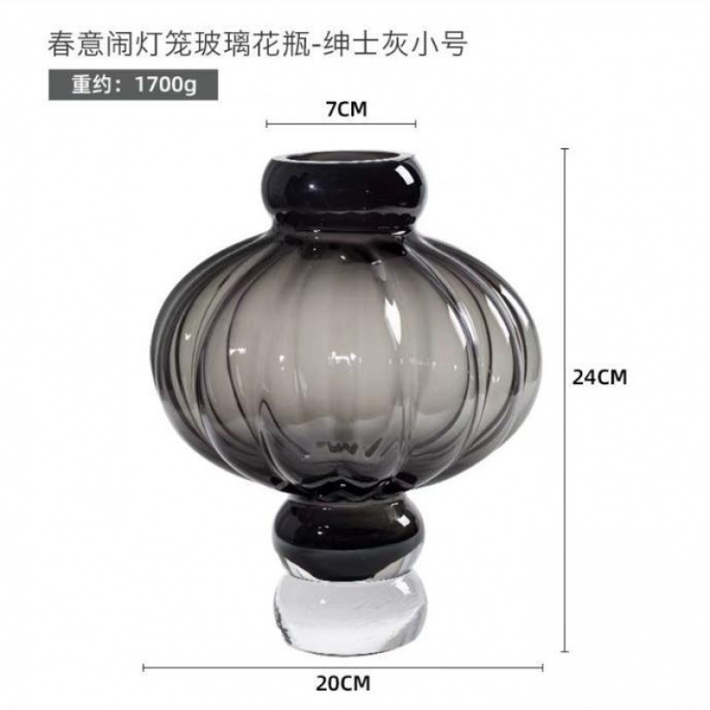 Nueva linterna china estilo hogar vasos de vidrio modelo moderno decoración de gabinete invitados