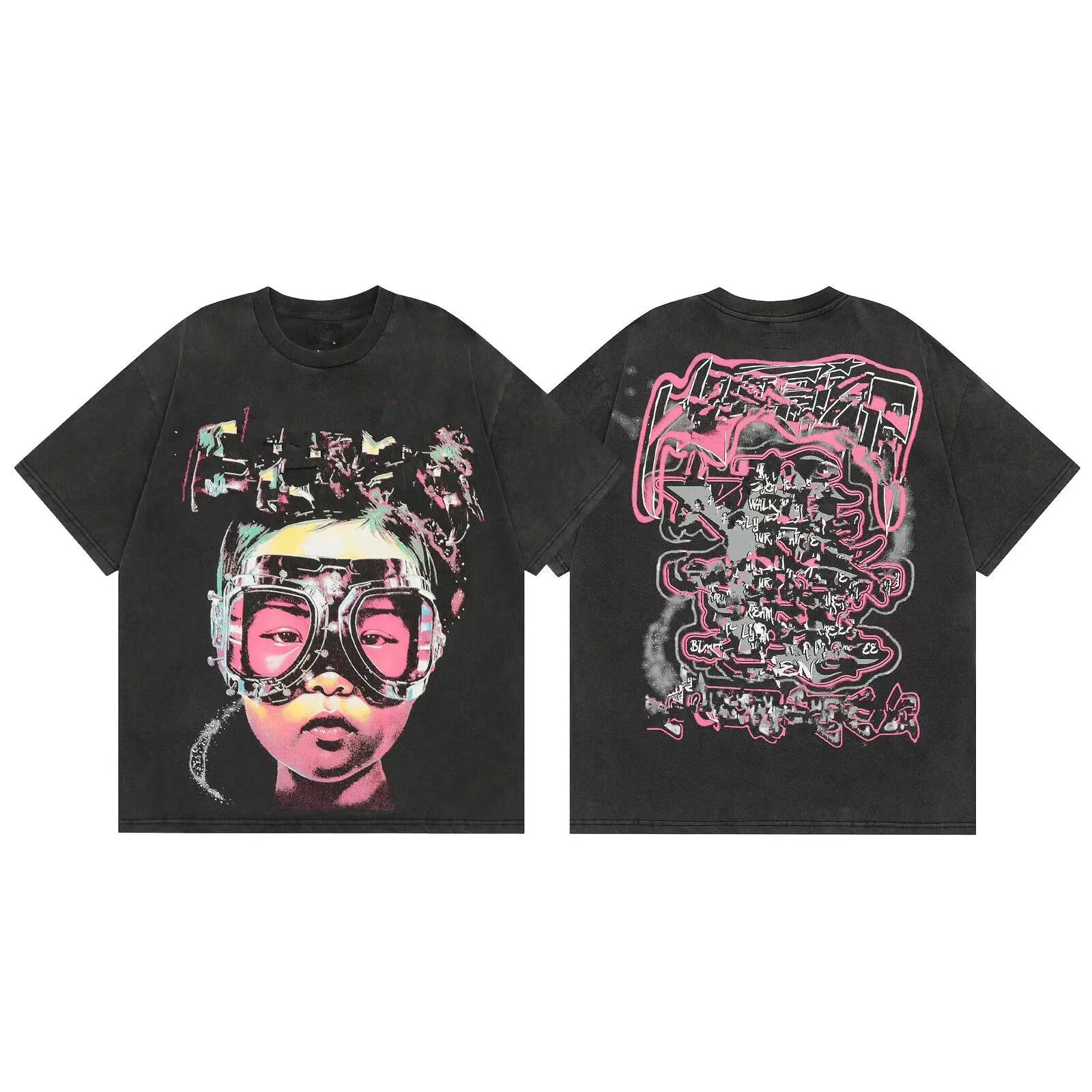 Verano nuevo estilo marca de moda europea y americana para hombres y mujeres camiseta de algodón casual suelta ajustada camiseta gráfica de manga corta de verano top de manga corta