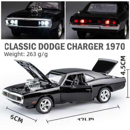 Boxed Build-A-Bear Speed ​​Fast Dodge Challenger 1:32 Alloy Car Model for Children Sports Car Model