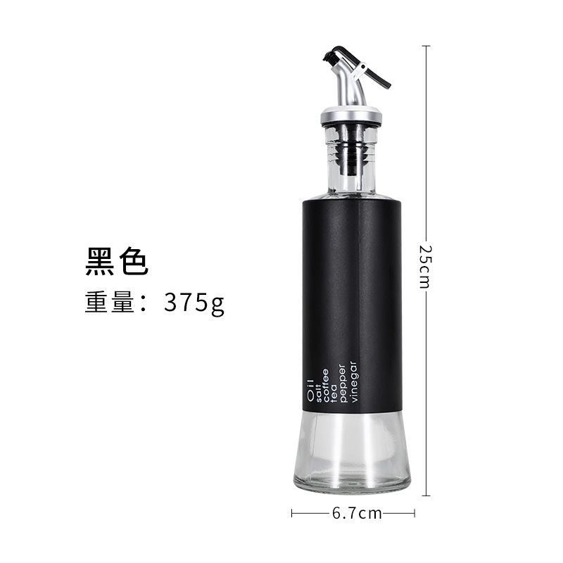 Botella de salsa de acero inoxidable olla de aceite botella de vidrio hogar cocina tanque de aceite cocina vino vinagre botella a prueba de fugas botella de aceite botella de condimento