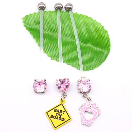 Gaibei European and American cross-border pregnant women's belly button ring, ankle ring, navel ring, navel nail, navel ornament, zircon belly button ring manufacturer