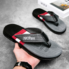 布帶人字拖男夏季外穿大碼46踩屎感拖鞋男士夏天軟底沙灘休閒涼鞋