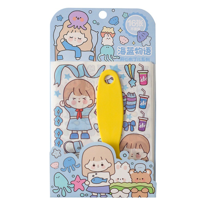 Temprano espuma de papel pegatinas pudín feliz serie personaje dibujos animados lindo diario material DIY decorativo Collage