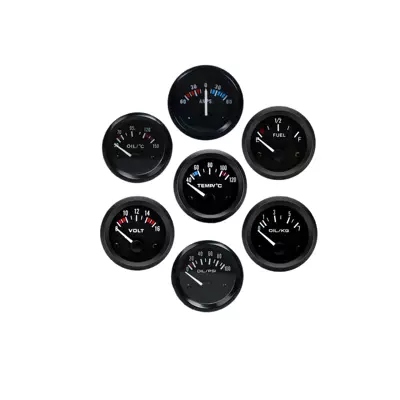 automobile instrument: Current, Oil Temperature, Oil Pressure, Oil