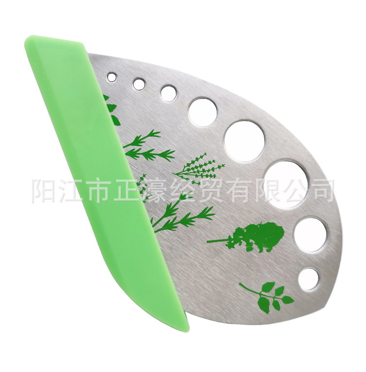Description Picture 6 of itemMultifunctional Herb Cutter Stripper Vanilla Vegetable Greens Leaf Remover 9 Holes Stainless Steel Peeler Cooking Kitchen Tools
