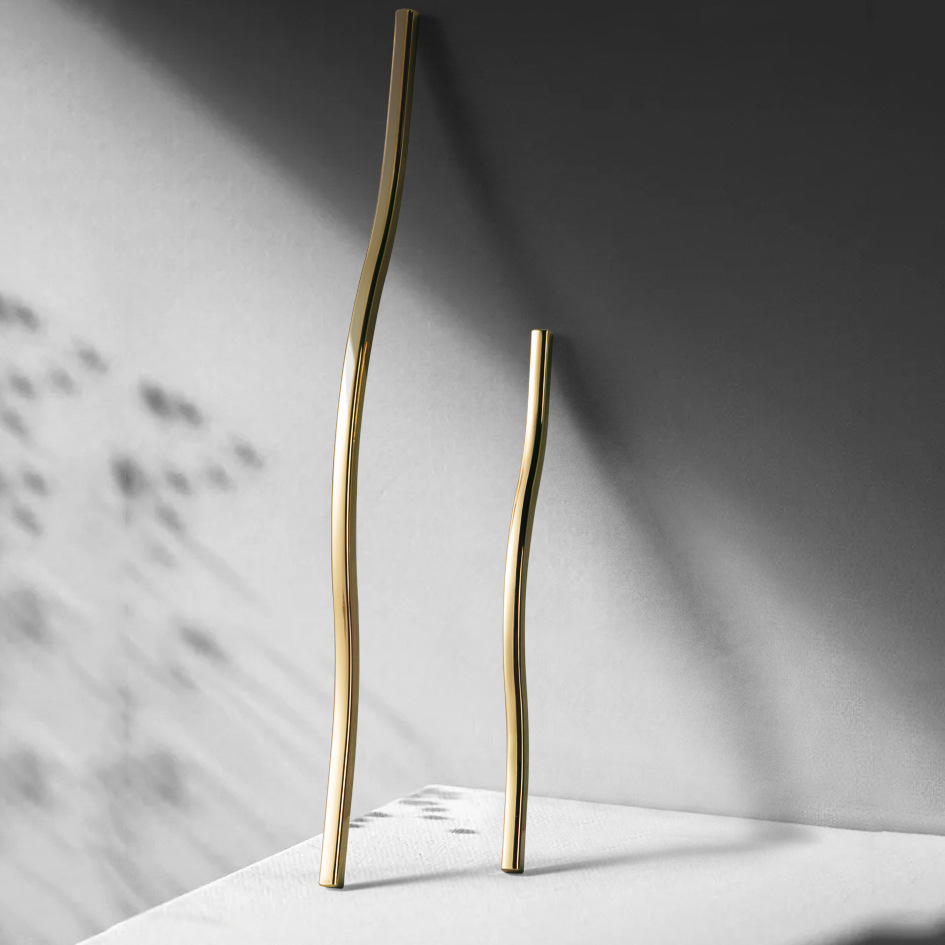 Kashuomei European style wardrobe door gold door handle drawer shoe cabinet handle Nordic cabinet single hole black handle