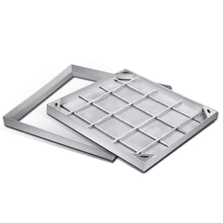 201不锈钢井盖 600*600*80 10#钢筋7根井盖 3mm不锈钢井盖