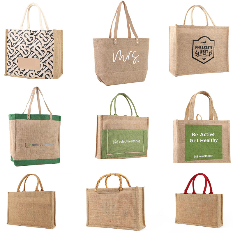 DIY Linen Bag, Linen Pouch, Canvas Bag, Customizable Logo Shopping Gift Bag, Jute Tote Bag, Burlap Bag, Eco-Friendly