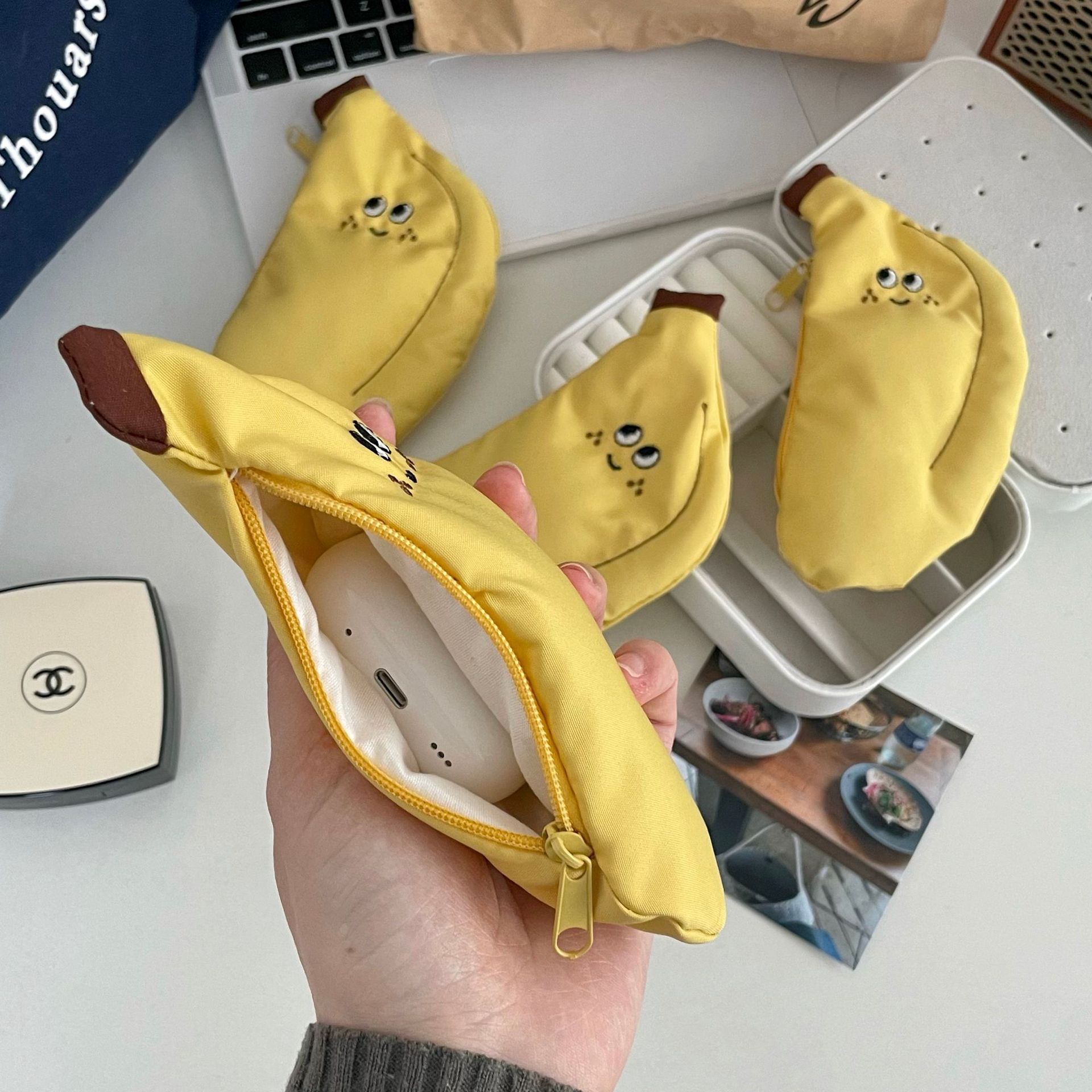 Unisex Gender Unisex Cartoon Fruit Canvas Zipper Coin Purses