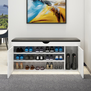 No-Installation Shoe-Changing Bench for Home Entrance, Shoe Cabinet and Seat Integrated, Modern Shoe Rack and Shoe-Changing Bench for Entryway