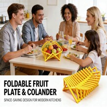 �羳Foldable Fruit Platter Collapsible Desktop�ۯB���P��һ�w