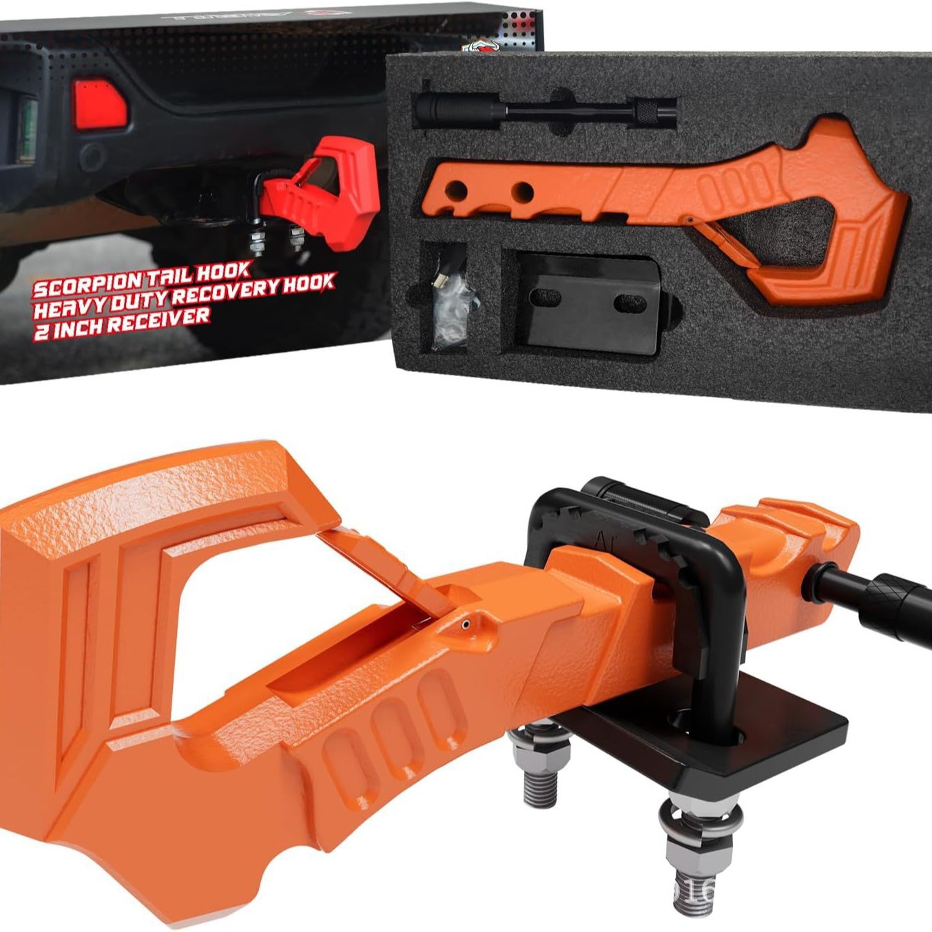 改装配件41吨大拉力换新高强度拖车配件越野车战斧拖车钩跨境