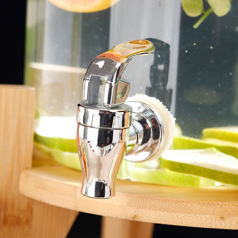 High temperature resistant glass green plum sparkling wine bottle with tap wine jar grape wine bottle cola beverage sealed jar household