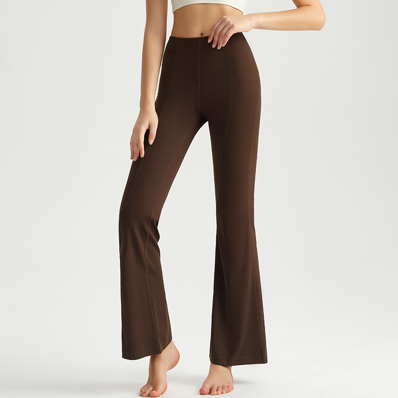 Wiman nuevos pantalones de cintura alta, pantalones de boquilla de mujer, pantalones de gimnasio, pantalones de desnudez, pantalones de plástico antibacteriano, pantalones de boquilla micro image 7