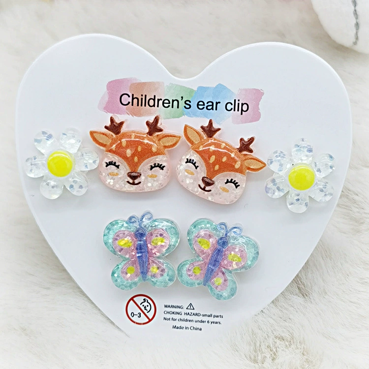 Охваты для ушей (детские) милый мультфильм без piercing, набор из 5 цветовых вариантов, легкий