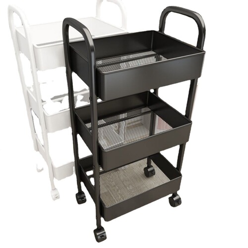 Small trolley storage rack floor-standing multi-layer home bedroom mobile snacks living room multi-functional storage storage rack wholesale