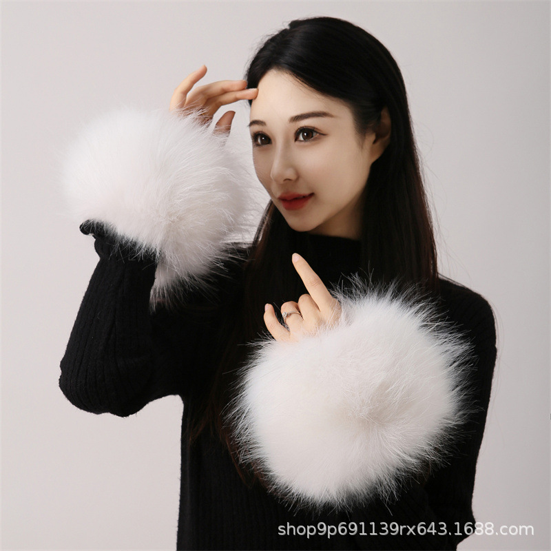 Mao Mao Cuff Wrist Cuff Imitation Fox Raccoon Fur Rabbit Fur Wrist Wrist Plush Gloves Ring Women's Sleeve Joker