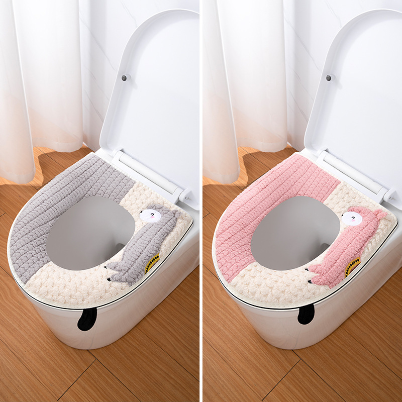 便器マット便器カバー2024年アニメニット超厚いぬいぐるみ便器マット柔らかい肌の携帯便器|undefined