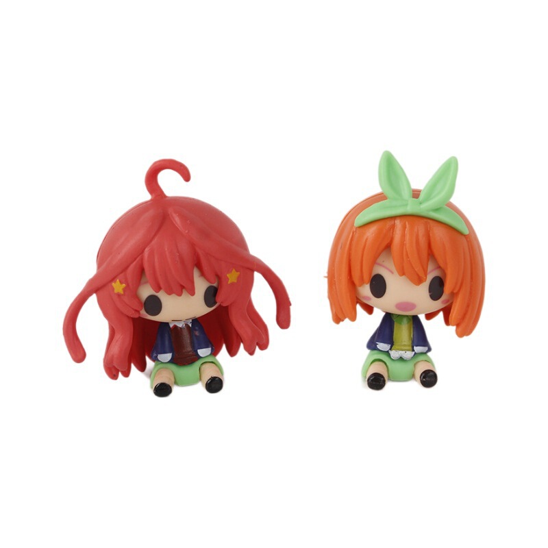 カスタムメイドの五等分の花嫁フィギュア、ブラインドボックス、二次元アニメフィギュア、周辺グッズ、ケーキデコレーション、卓上飾り、ミニチュア|undefined