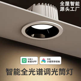 深杯筒灯嵌入式天花板无主灯照明别墅家用智能筒灯已接入米家APP