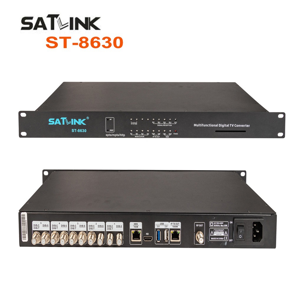 Satlink ST-8630数字电视调制器转换器5路信号输入DVB-T射频输出